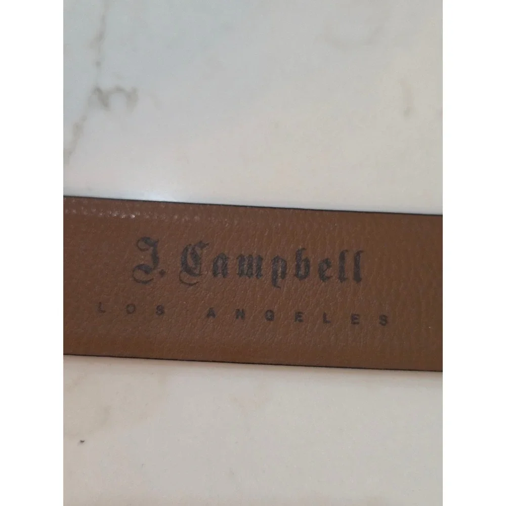 J. Campbell Belt Mens 34 Black Genuine Italian Leather Dress Made in Italy